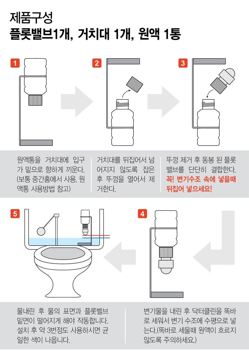 닥터클린99.9변기세정제 조립방법